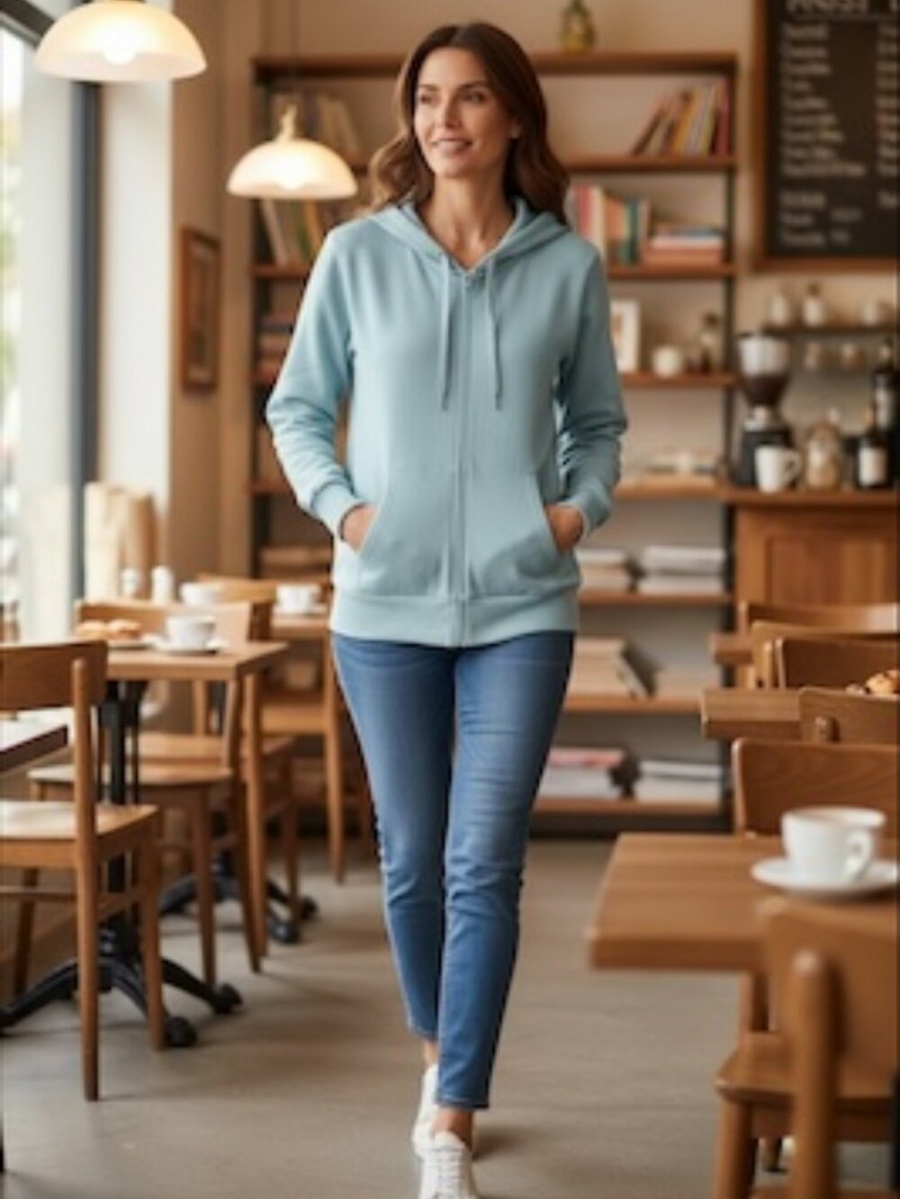 Time and Tru Hoodie Women Relaxed Full Zip Fleece Sweater - NWT - Size XL